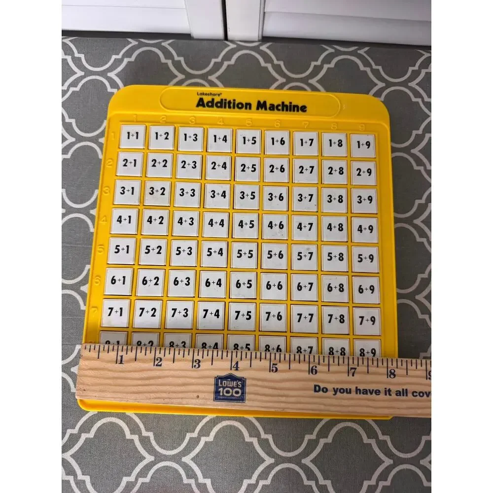 Lakeshore Machine Math Addition Educational Tool Push Button Home School Class
